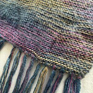 Purple/Blue Multi Color Alpaca wool scarf